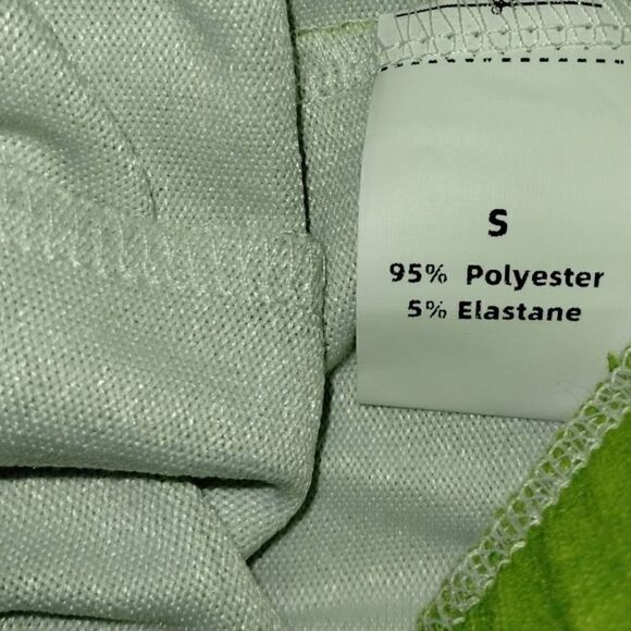 Womens Leggings Sz Small Cats Design Colorful Green Stretch Exercise Activewear - Picture 8 of 14